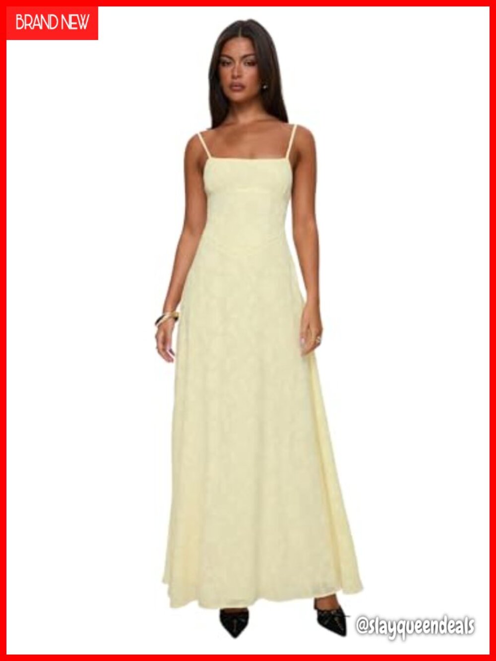 Floral Maxi Dress Sleeveless Square Neck Relaxed Fit Party